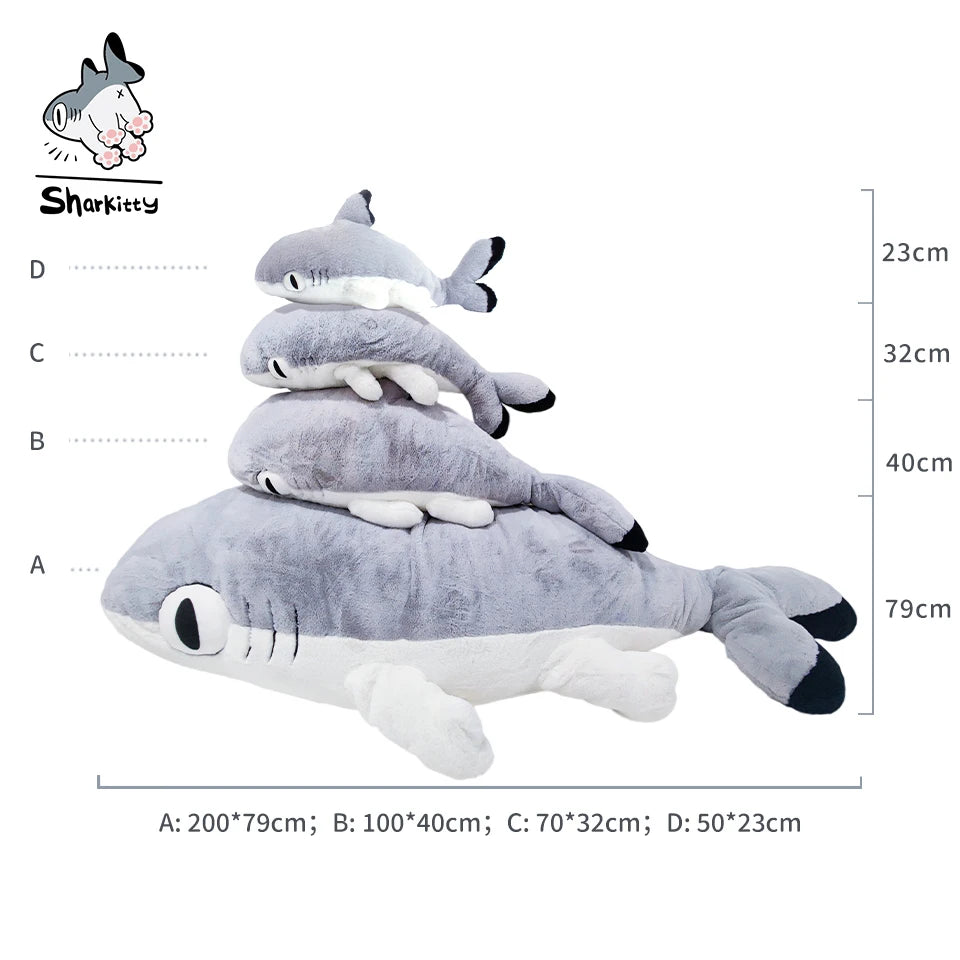 200cm SHARKITTY Plush Pillow